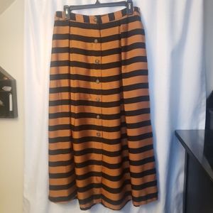 Who What Wear stripe midi skirt